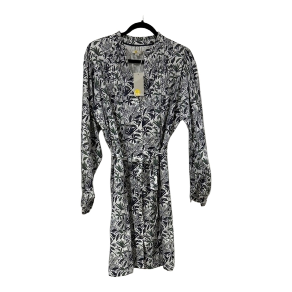 NWT Boden Antonia Ivory Tropical Palm Cotton Shirt Dress Size 10 - Picture 2 of 5